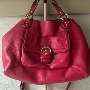 Red Leather Coach Bag